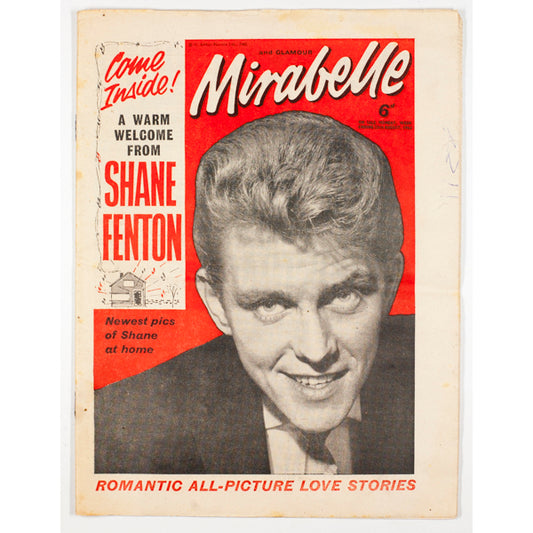 Shane Fenton at Home Mirabelle teen music magazine August 1962