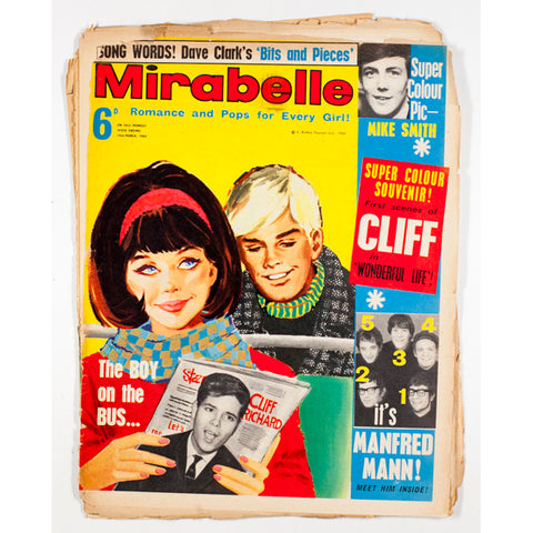 Dave Clark Cliff Richard Manfred Mann Mirabelle teen magazine 1964
