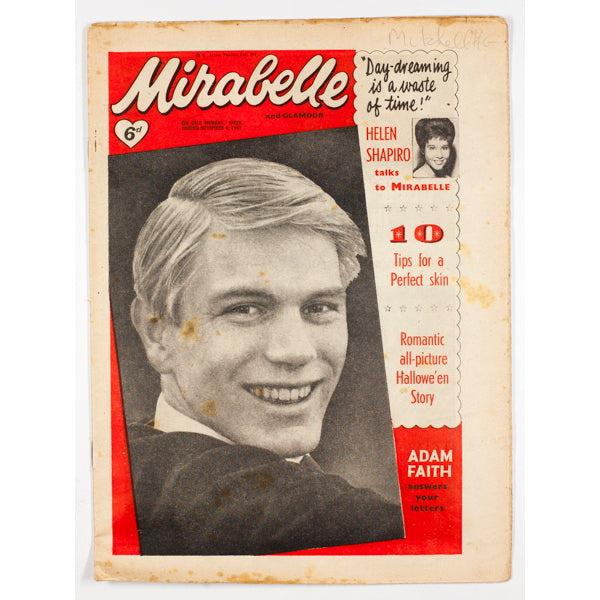 Adam Faith Helen Shapiro Leopard look Mirabelle magazine November 1961