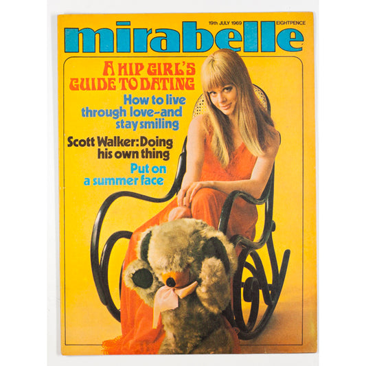 Scott Walker Teddy Bear Rocking chair VTG Mirabelle magazine July 1969