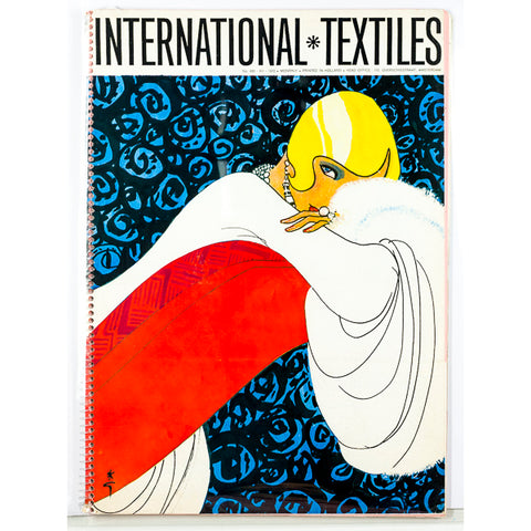 Rene Gruau / International Textiles number 493 1972 / Rare fashion illustration