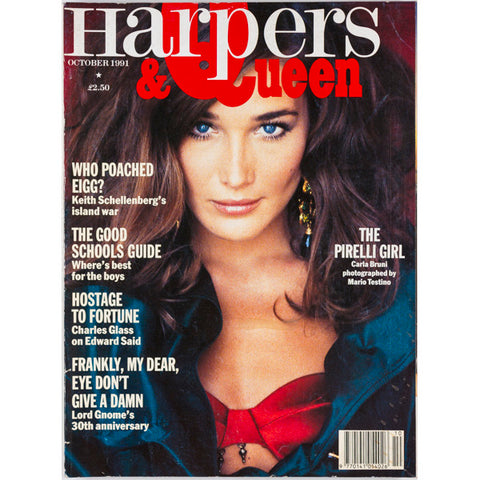 Harpers & Queen October 1991 Carla Bruni Pirelli Mario Testino