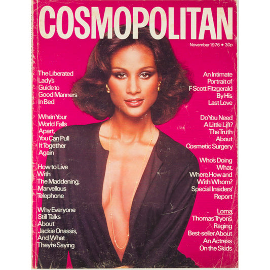 Beverly Johnson F Scott Fitzgerald Cosmopolitan Magazine November 1976