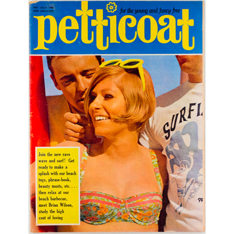 Brian Wilson Surfing Cover Petticoat Magazine 16th July 1966