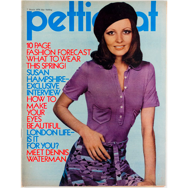 Susan Hampshire HANS METZEN Dennis Waterman UK Petticoat magazine 1970