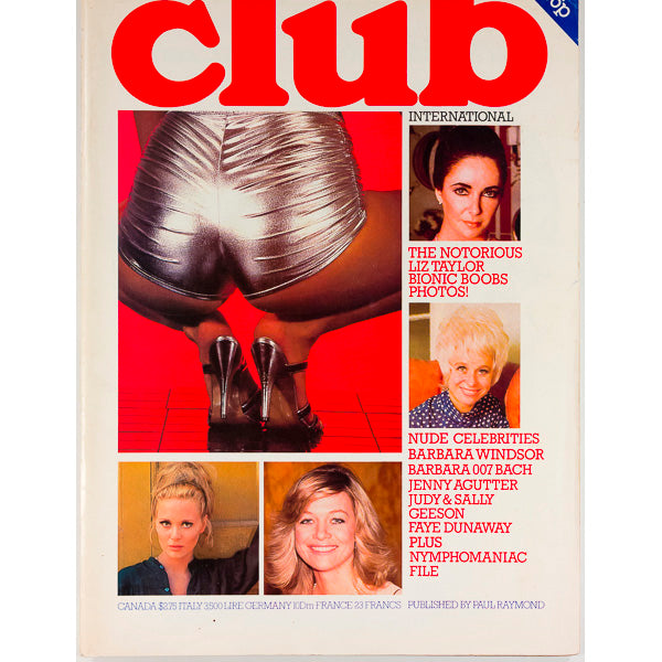 ELIZABETH TAYLOR Jenny Agutter BARBARA BACH Faye Dunaway CLUB Magazine