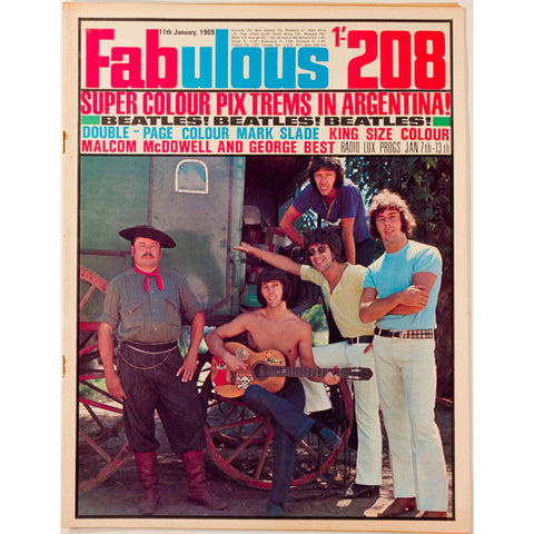 Malcolm McDowell Argentina Trems Fabulous 208 magazine January 1969