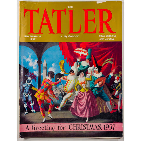 Harlequins Venetian Christmas cover The Tatler 8th November 1957