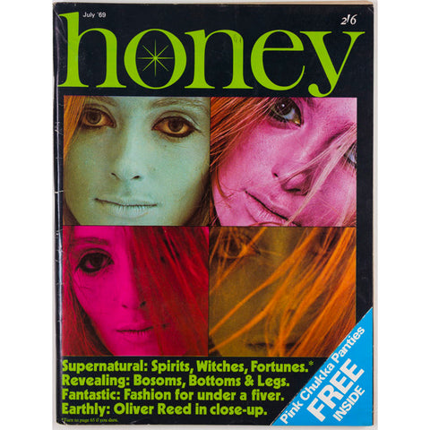 Honey Magazine UK July 1969 Oliver Reed Supernatural Witches Spirits