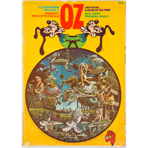 Martin Sharp Van Gogh David Bowie Goofy header Oz Magazine No. 43 1972