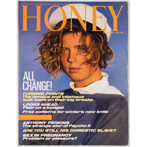 Honey Magazine UK November 1983 - Alison Moyet & Anthony Perkins.