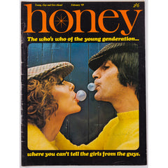 Honey Magazine UK February 1969 Androgynous Fashions Bubble Gum Flat Caps